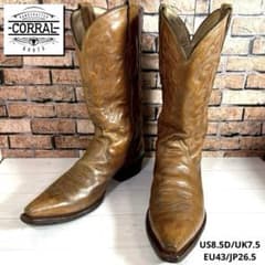 ヴィンテージ□CORRAL□ウエスタンブーツ✨カウボーイブーツ メキシコ 