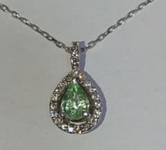 トップ K18WG ダイヤモンド 0.13ct トルマリン 0.34ct ダイヤのサムネイル