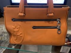 CASTELBAJAC トートバッグ オレンジ レザー キャンバスのサムネイル