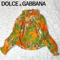 DOLCE&GABBANA 長袖ブラウス 極上コットン トロピカル アロハ M - メルカリ