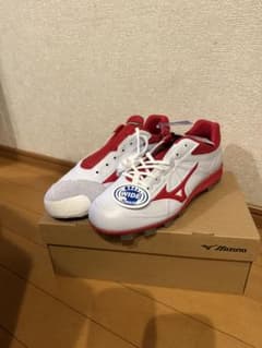 Mizuno スパイク 26.5cm WIDE ホワイト/レッド - メルカリ