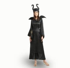 マレフィセント コスプレ衣装 黒 ドレス 角付き ハロウィン イベントMのサムネイル