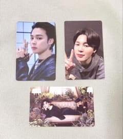 JIMIN 공식 토레카 3장 세트 & 덤(BT21 Diner 코스터)