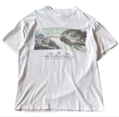 アートTシャツ　USA製　ミケランジェロ Tシャツ ホワイトのサムネイル