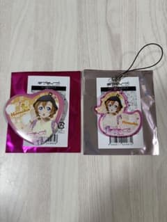 「ラブライブ！ サウナ」μ's 高坂穂乃果 ハート型缶バッジ＆アクリルストラップのサムネイル