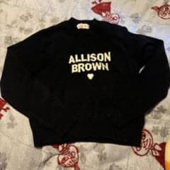 ALLISON BROWN 黒色ニットセーター Fサイズのサムネイル