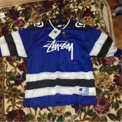 (値下げ)stussy×champion ホッケーシャツのサムネイル