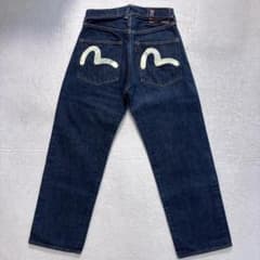 EVISU 初期 日本製 白カモメ スキニーデニム W26相当 濃紺 EVISU 2001 W27 白カモメ 濃紺 日本製 デニムエヴィス - メルカリ