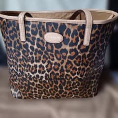 【極美品】COACH コーチ トートバッグ レオパード柄 A4 PVC 大容量のサムネイル