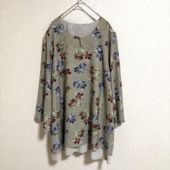 Fitme Moi 花柄チュニック 3L ELLゆったり大きいサイズ体型カバー Fitme Moi 花柄チュニック 3L ELLゆったり大きいサイズ体型カバー