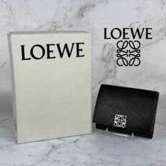 極美品 LOEWE アナグラム トライフォールド ウォレット 三つ折り