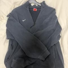 NIKE ハーフジップ スウェット ネイビー Sのサムネイル