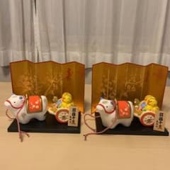 最終値下げ‼️新品 土鈴丑2個セット  干支 牛 置物 開運　縁起物　送料込みのサムネイル