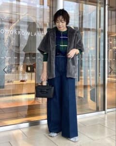 TOMORROWLAND スムースファー フーディーポンチョ（グレー） - メルカリ