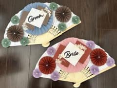 【最終値下げ】結婚式・前撮り　扇子プロップス2個セットのサムネイル