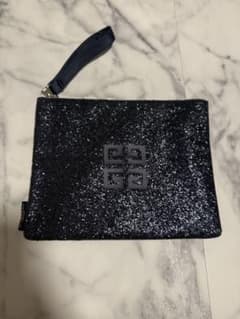 GIVENCHY ジバンシィ ラメ ポーチ ネイビーのサムネイル