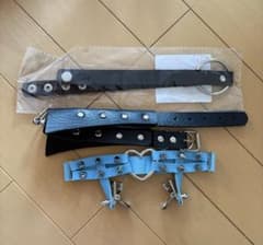 チョーカー ガーターベルト3点セット ブラック ブルーのサムネイル