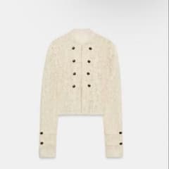 ZARA レース トグルジャケット M エクリュ　ナポレオンジャケット ZARA レース トグルジャケット S エクリュ ナポレオンジャケット