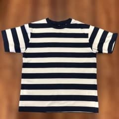 UNIQLO KIDS AIRism ボーダーTシャツ 160cmのサムネイル