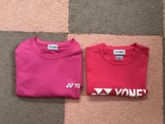 YONEX Tシャツ ピンク 2枚セット S・Mサイズ　お値下げ可能のサムネイル