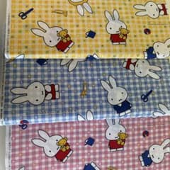 ミッフィー 生地 コットン ギンガムチェック 3色セットのサムネイル