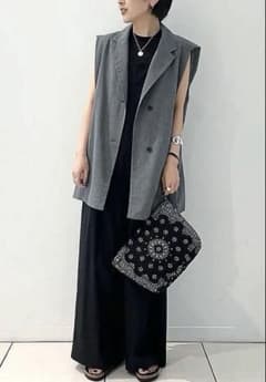 イエナ　IENA シアー　ブラウス　ジレ　グレー　グレンチェック m89912427632_1.jpg?1779611092
