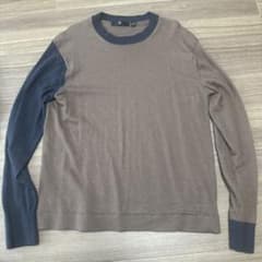 UNIQLO +J カシミヤ100%セーター M ブラウン/ネイビーのサムネイル