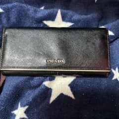 PRADA プラダ 長財布 サフィアーノレザー ブラック ピンクのサムネイル