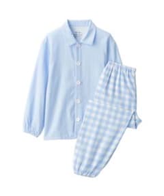 無印良品　キッズ　脇に縫い目のない　二重ガーゼパジャマ　140-150のサムネイル
