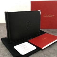 美品 Cartier カルティエ マネークリップ 二つ折り財布 マストドゥ 箱付 Cartier マネークリップ CRL3001371 マストライン 黒 613 - メルカリ