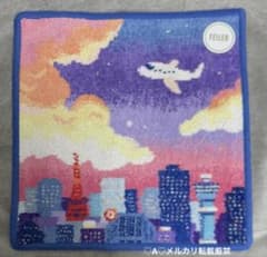 FEILER フェイラー 伊勢丹 羽田 タオルハンカチ HANEDA SKY 青のサムネイル