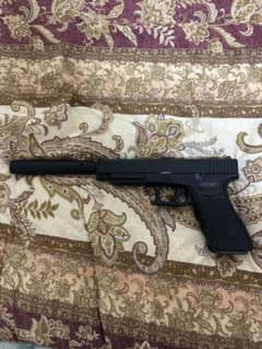 タナカ　G17 固定スライドガスガン　サイレンサー付きのサムネイル