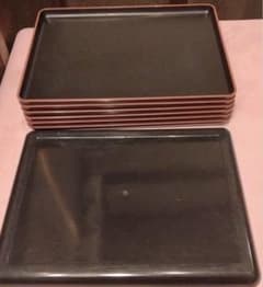 清流長手木目盆 黒天朱SL 漆器 膳 7枚セット 清流長手木目盆 黒天朱SL 漆器 膳 7枚セット - メルカリ