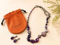 Thumbnail of VENDOME BOUTIQUE ロングネックレス パープル系 天然石ビジュー