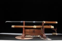 鏡面唐刀 模造刀 居合刀 武士道 武具 漢剣 唐刀 龍泉剣 手鍛造打