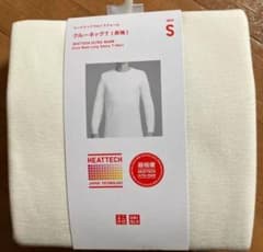 ユニクロヒートテック超極暖　長袖Tシャツ Sサイズ オフホワイトのサムネイル