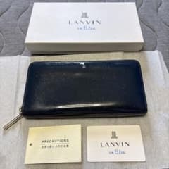 LANVIN en Bleu ネイビー エナメル長財布のサムネイル