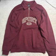 や*る様 GAP ハーフジップ スウェット バーガンディのサムネイル