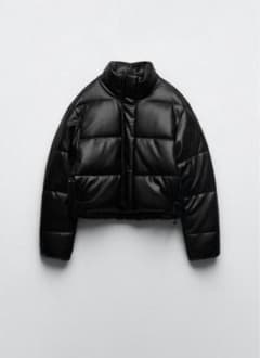 ZARA フェイクレザーパフジャケット XSのサムネイル