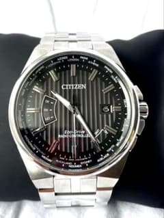 CITIZEN H145 電波ソーラー 箱保証書コマ付 シルバー　メンズ CITIZEN H145 電波ソーラー 箱保証書コマ付 シルバー メンズ - メルカリ
