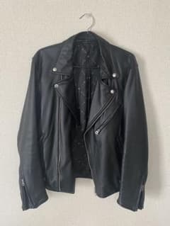 tk.TAKEO KIKUCHI ラムレザーダブルライダースジャケット Lのサムネイル