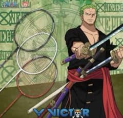 超希少限定ビクターワンピース25周年記念コラボバドミントンラケット3本セット 超希少限定ビクターワンピース25周年記念コラボバドミントンラケット3