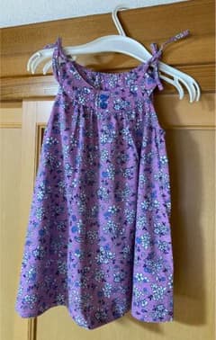 スカート　チュニック 　90  パープル花柄のサムネイル