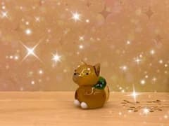 可愛い*°♡おつかい豆柴☆ミニチュア　ガラス細工•*¨*•.¸¸♬