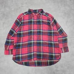 アメリカンイーグル ネルシャツ XL チェック 赤 ゆるだぼ カジュアルのサムネイル
