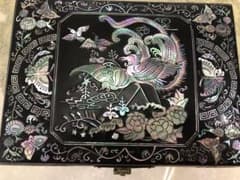 【アンティーク／インテリア】螺鈿細工　小物入れ　韓国伝統工芸品のサムネイル