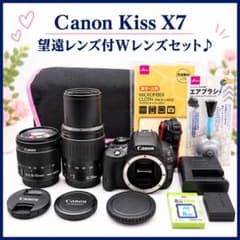 ❤️届いてすぐ使える❤️Canon Kiss X7❤️ダブルレンズセット❤️ 望遠レンズ付】Canon EOS Kiss X7 ダブルレンズセット - メルカリ