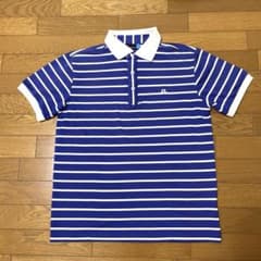 J.リンドバーグ J.LINDEBERG 半袖ポロ 紫×白 ボーダー サイズL - メルカリ