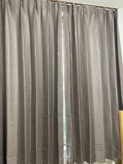1級遮光形状記憶カーテン100×178cm2枚ブラウンのサムネイル