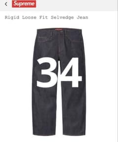 Supreme Rigid Loose Fit Selvedge Jean 34 - メルカリ